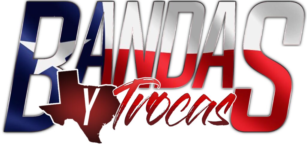 Text logo: "Bandas y Trocas" with Texas shape.