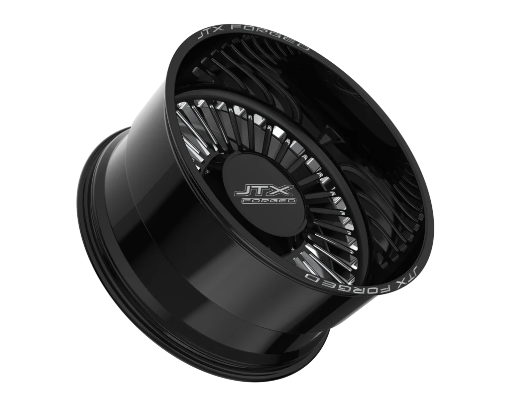 Black JTX Force car wheel rim design.